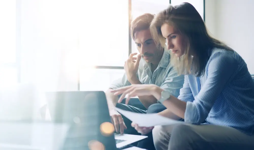 Young business professionals working in virtual office