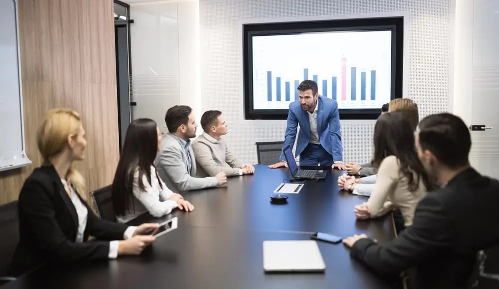 A productive business meeting during the holiday season