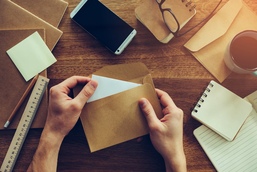 Business owner receiving his mail