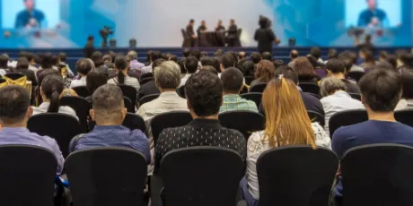 Entrepreneurs at a conference